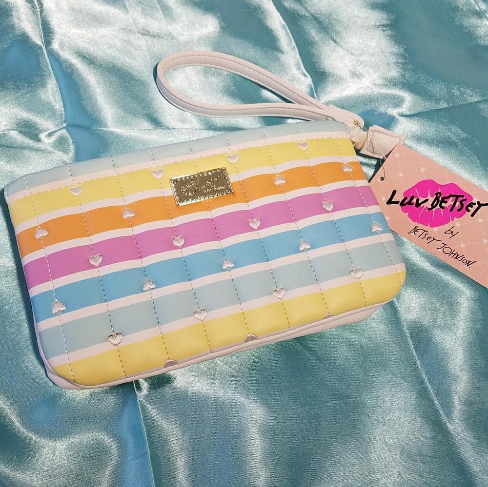 Luv Betsey Johnson Rainbow Clutch Wallet